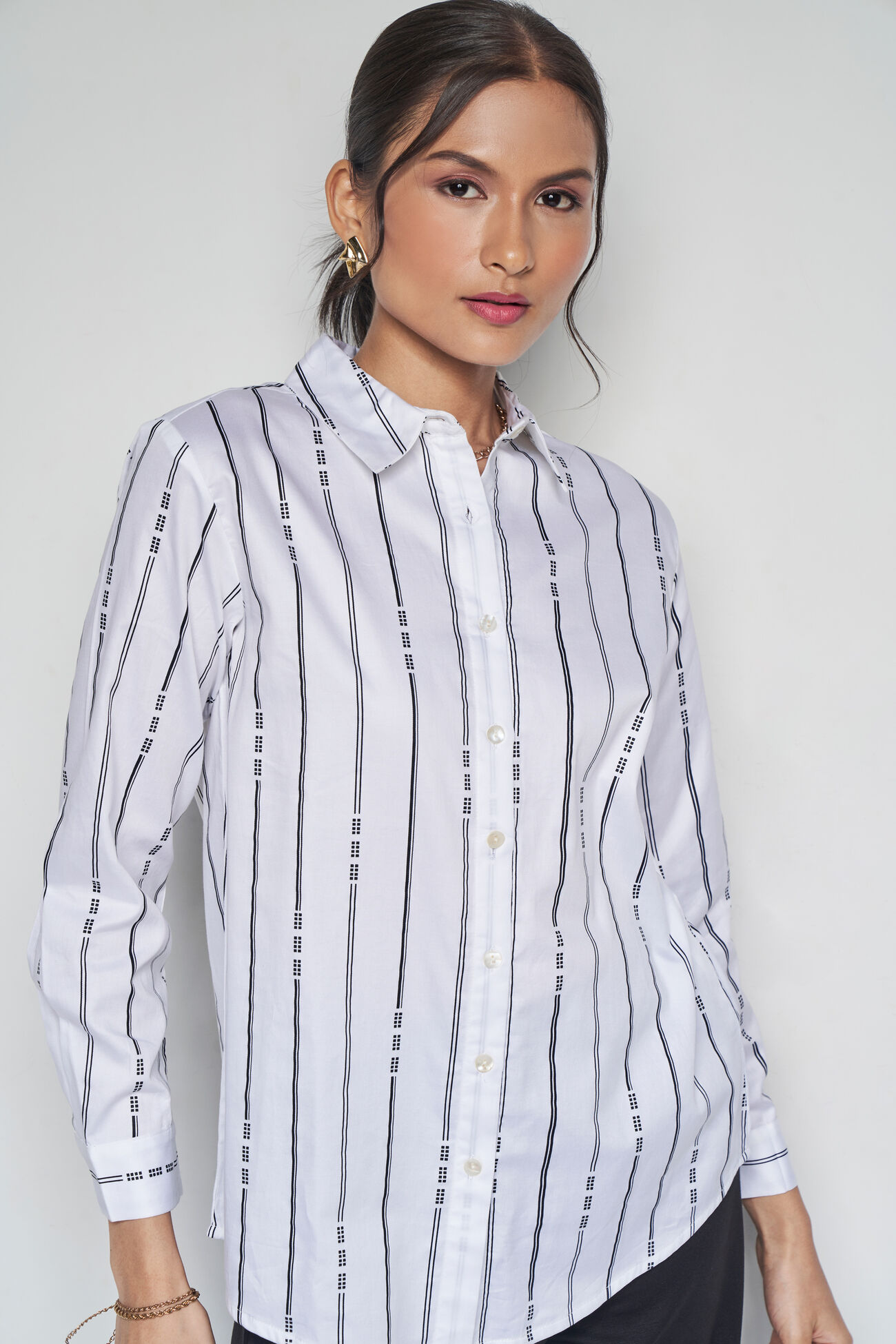 Stripe Play Shirt, White, image 3